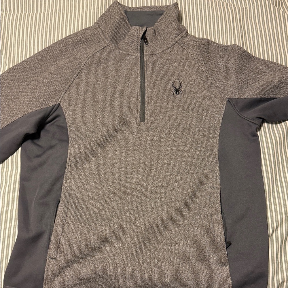 Men's Gray Zip Up Sweater